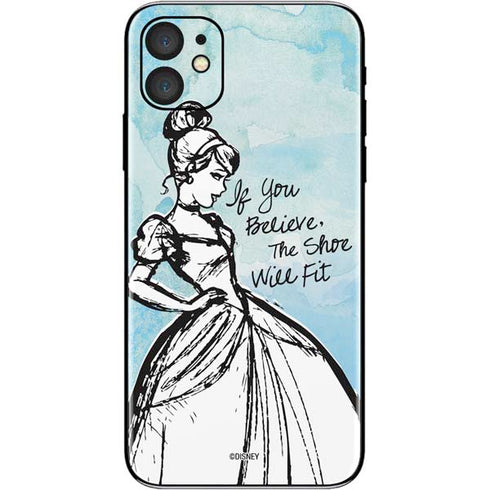 Disney Cinderella Sketch Art Shoe Will Fit iPhone 11 Skin